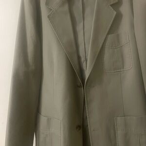 Eddie Bauer Casual Preppy (Large) Olive Brushed Button Accented Blazer
